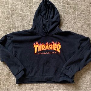 Zumiez cropped thrasher sweatshirt
